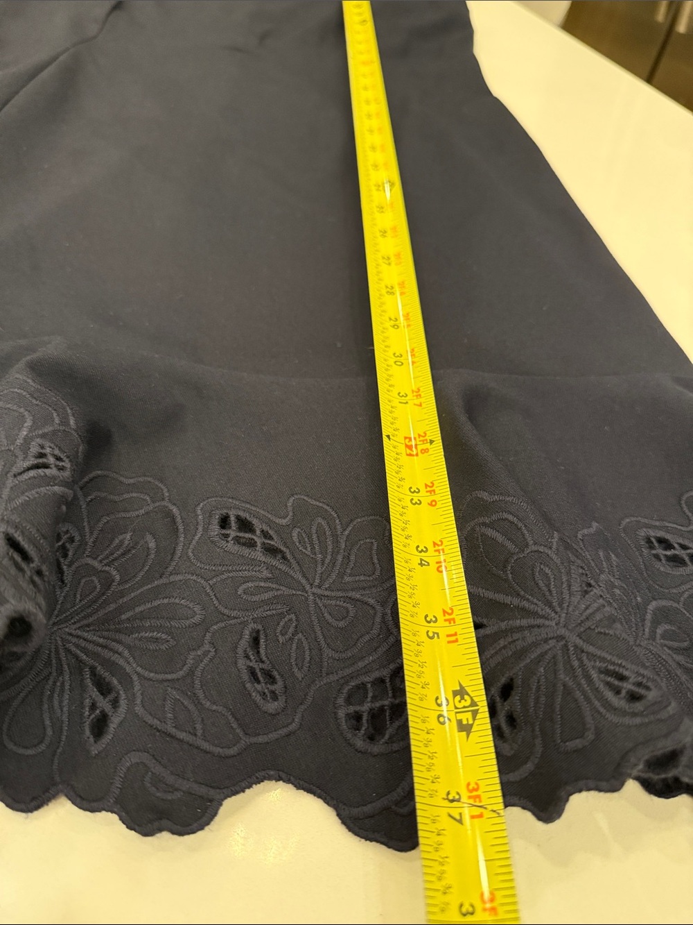 Talbots Embroidered Flounce Sheath Dress in Black 10P - Picture 8 of 10